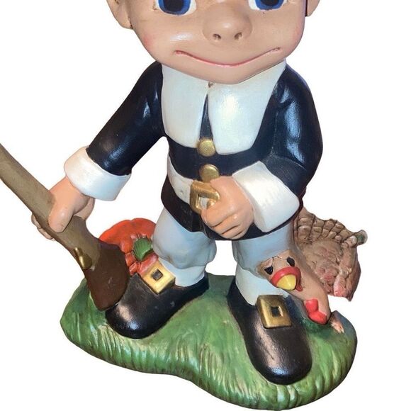 Vintage 60s Rare Atlantic Mold Hand Painted Thanksgiving Hunting Turkey Figurine - Picture 4 of 5